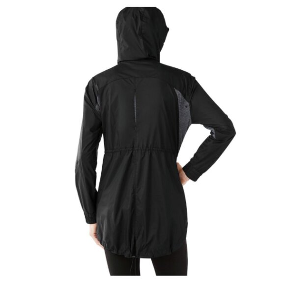 SMARTWOOL Phd Ultra Light Sport Anorak Windbreaker Coat Jacket Black Women Large - Picture 2 of 16